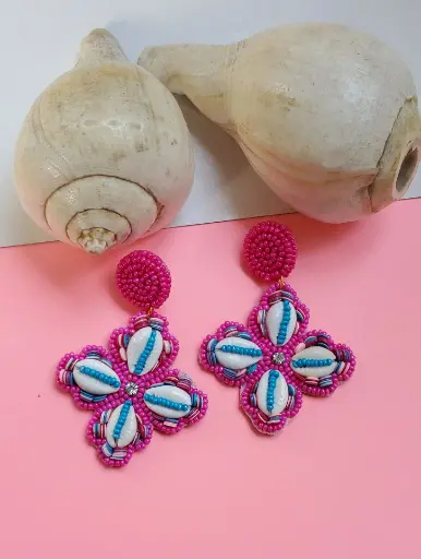 Nia Shell Pink Beaded